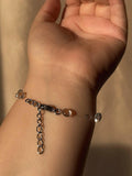 "Handmade"Crystal Dewdrop Hand Chain Bracelet – Delicate Clear Beaded Hand Harness