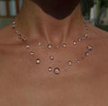 "Handmade"Enchanted Dewdrop Cascade Necklace – Delicate Crystal Rainfall Layered Necklace