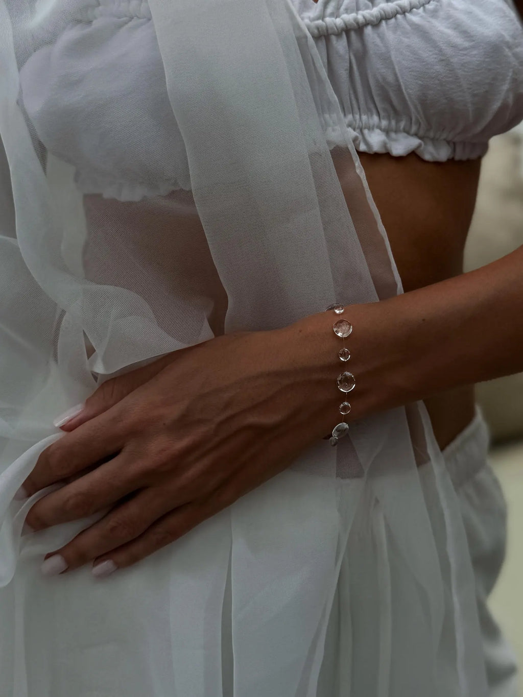 "Handmade"Celestia Dewdrop Hand Bracelet