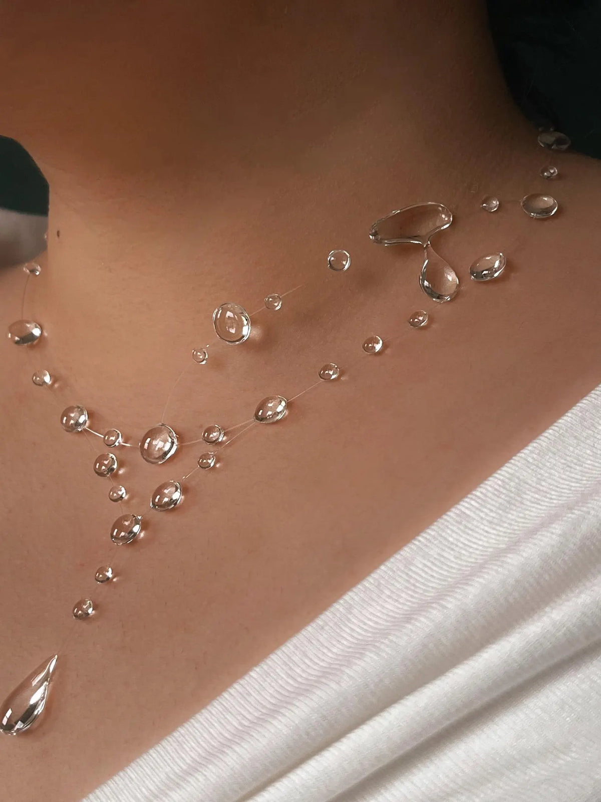 Handmade Resin Morning Dew Necklace