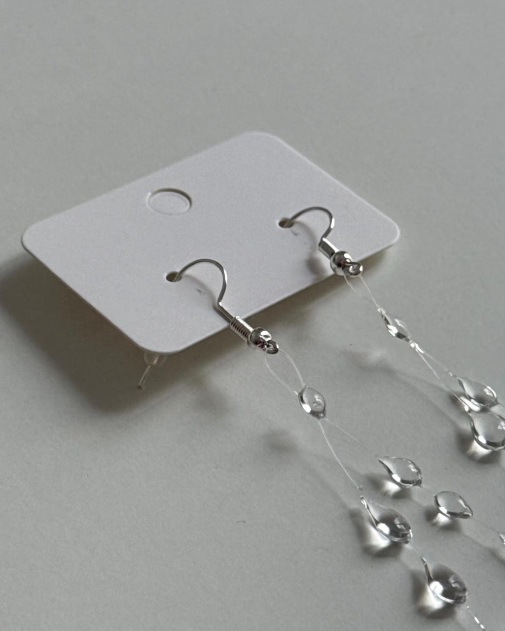 "Handmade"Ethereal Rainfall Crystal Drop Earrings
