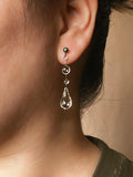 "Handmade" Lumière Teardrop Crystal Dangle Earrings