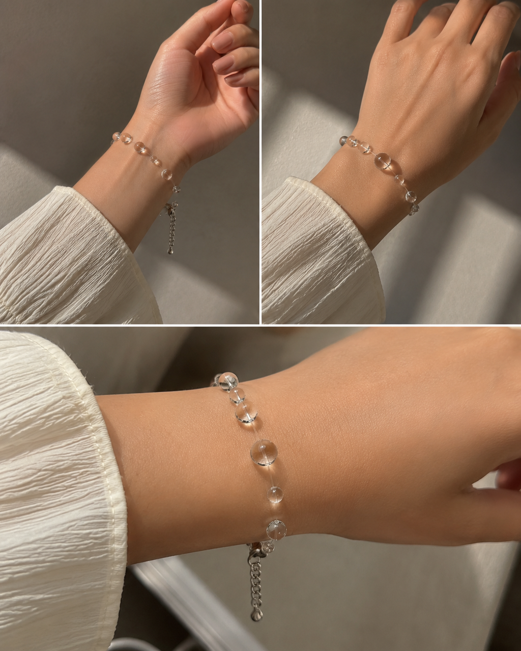 "Handmade"Crystal Raindrop Elegance Brace