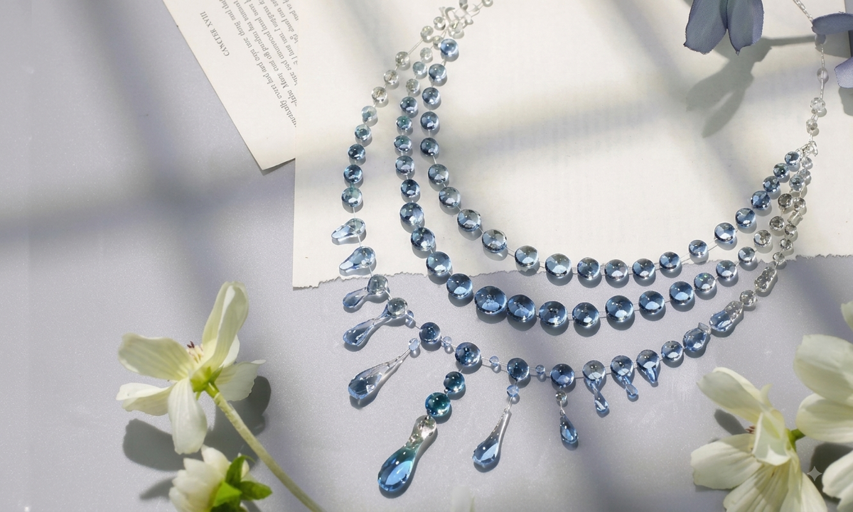 "Handmade"Frozen raindrops necklace