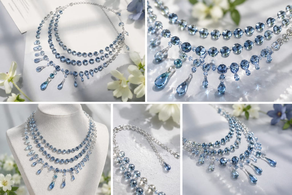 "Handmade"Frozen raindrops necklace