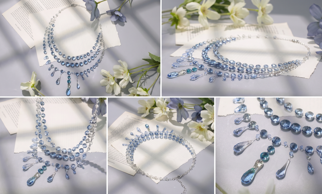"Handmade"Frozen raindrops necklace