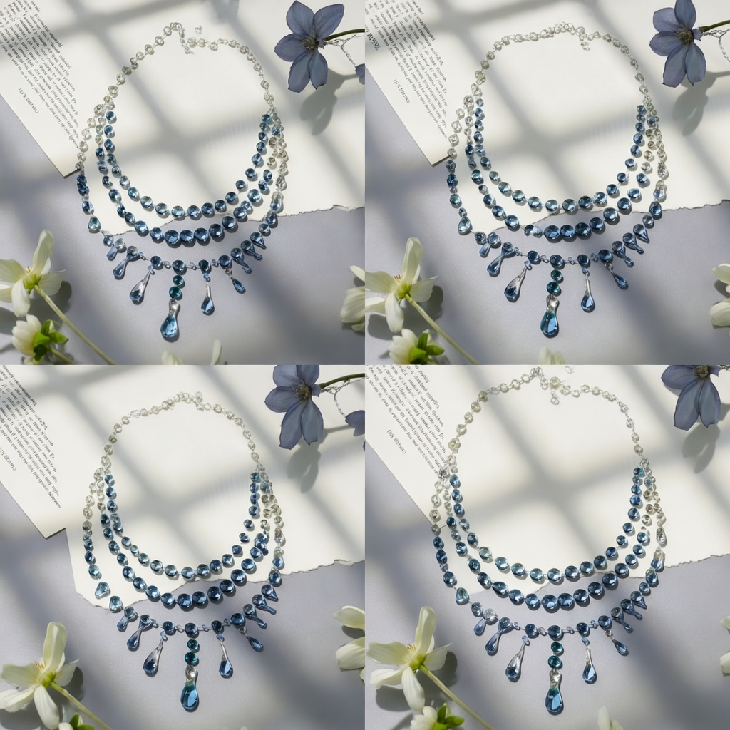 "Handmade"Frozen raindrops necklace