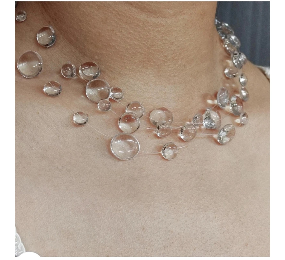 "Handmade"Crystal Raindrop Luxe Necklace
