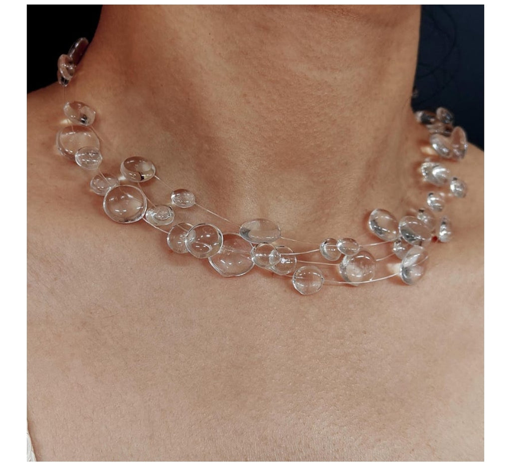 "Handmade"Crystal Raindrop Luxe Necklace