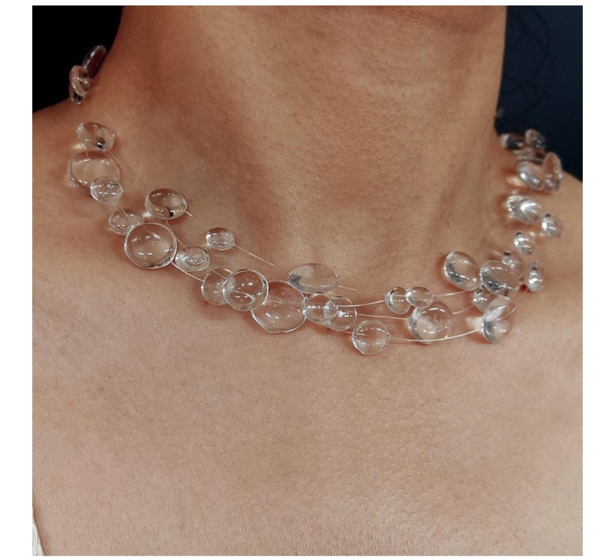 "Handmade"Crystal Raindrop Luxe Necklace