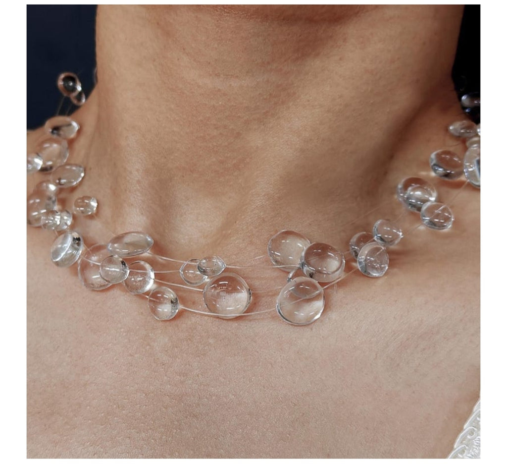 "Handmade"Crystal Raindrop Luxe Necklace